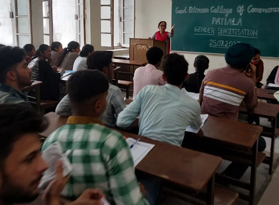 Program on Gender Sensitization held at Govt Bikram College of Commerce 