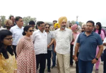 K.A.P Sinha, visits flood-affected areas of District Patiala; took stock of the current situation of floods