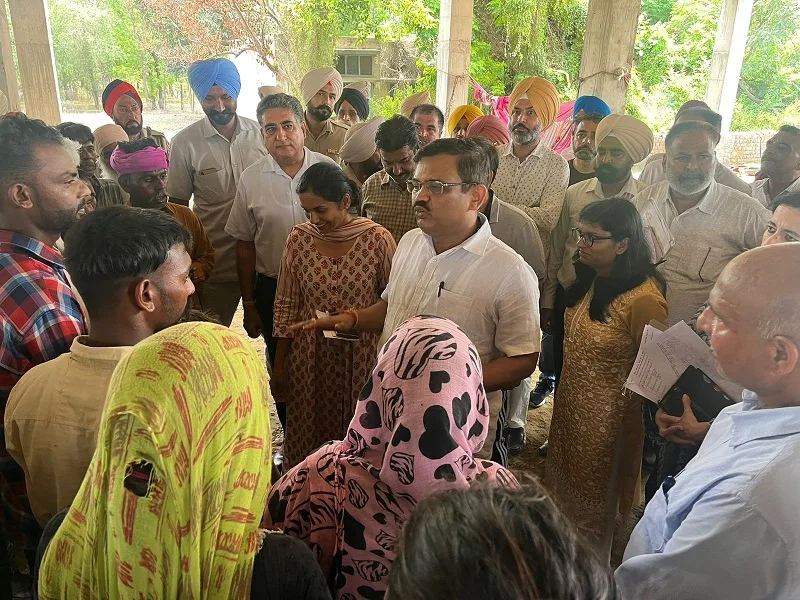 K.A.P Sinha, visits flood-affected areas of District Patiala; took stock of the current situation of floods 