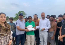 Rotary Club Patiala Royal distributed ration to flood affected families of rag pickers