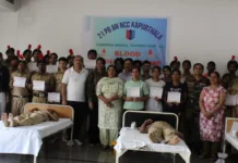 NCC cadets donated 60 units of blood at IKGPTU