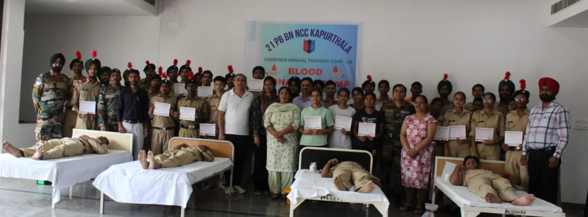 NCC cadets donated 60 units of blood at IKGPTU