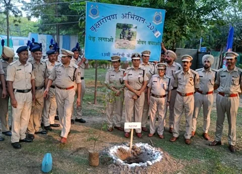 Tree Plantation was organized by 13 BN CRPF in its campus