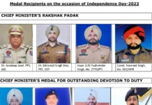 Independence Day honour: Punjab police officers/officials awarded with medals for Outstanding Devotion to Duty