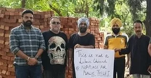 Residents’ disapproval over public toilet coming up at park in Patiala; residents’ stage protest