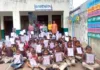 Human Rights Care Organization distributed STATIONARY items TO NEEDY STUDENTS