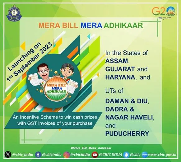 To encourage customers to ask for bill of all purchases, GoI to launch “Mera Bill Mera Adhikaar” invoice incentive scheme