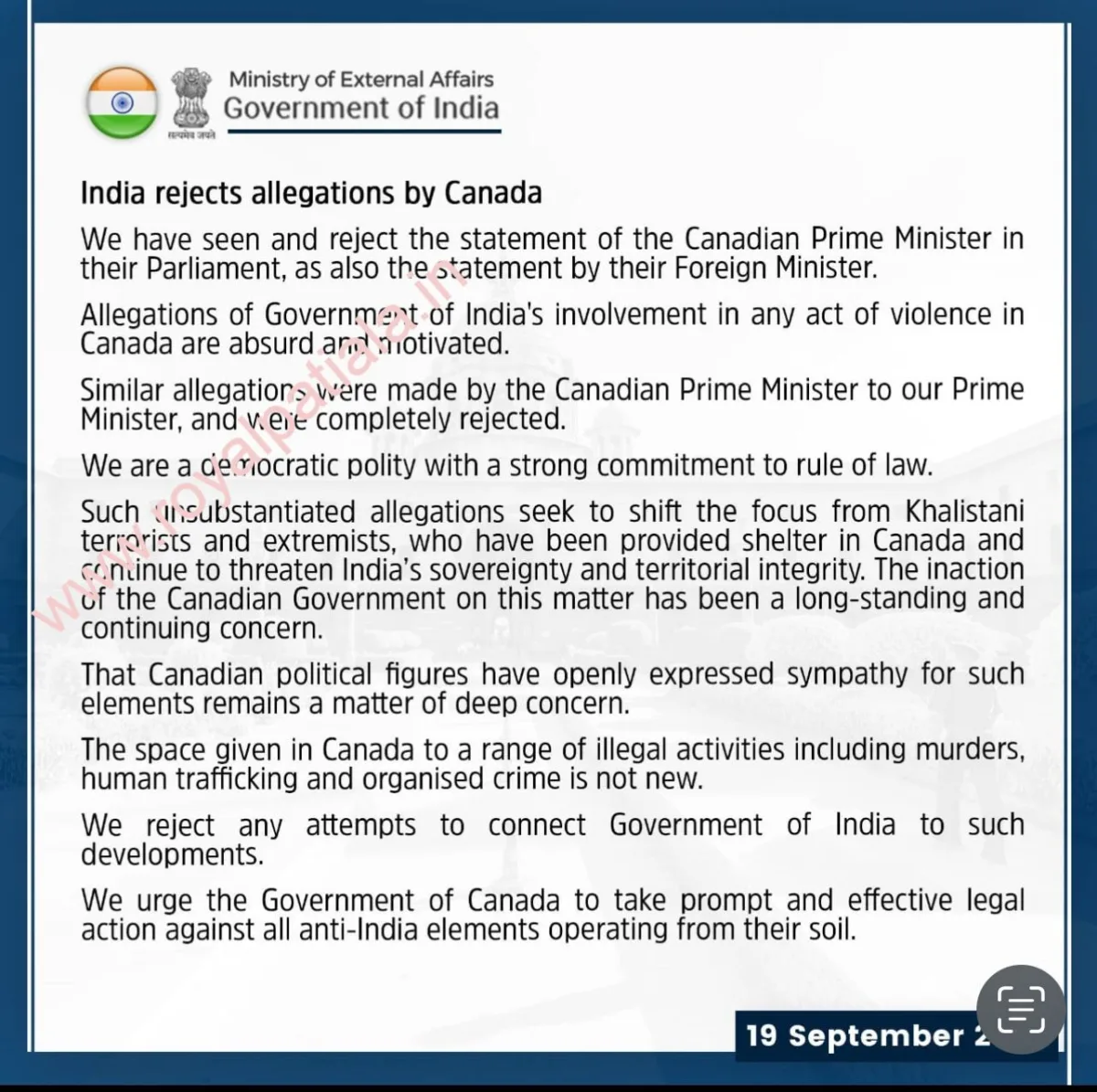 After Canada, India also expels Canadian Diplomat 