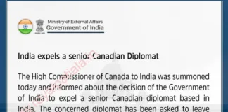 After Canada, India also expels Canadian Diplomat