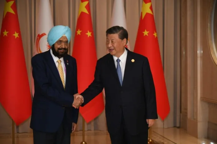 Randhir Singh, acting president OCA met Chinese President Xi Jinping