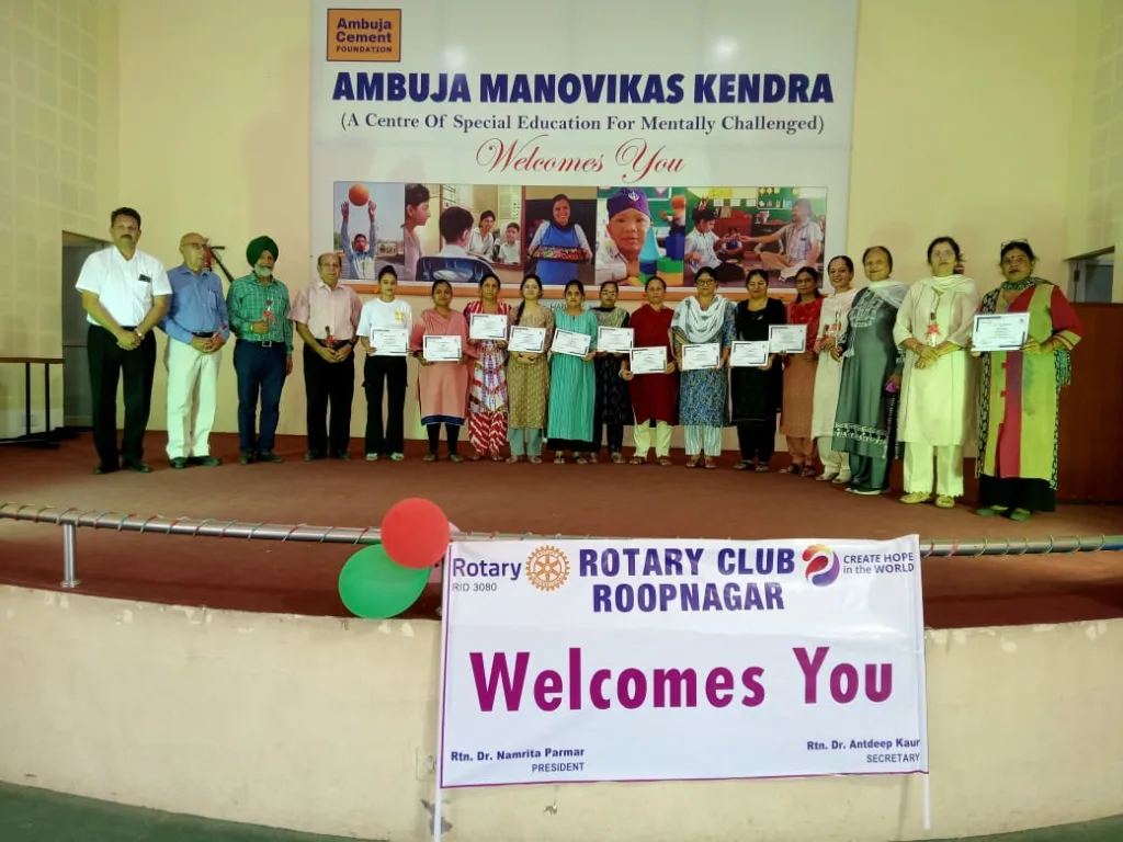Rotary Club Rupnagar honours teachers of Ambuja Manovikas Kendra