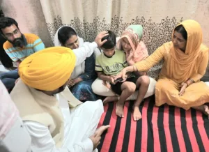 Punjab CM pays homage to Anantnag martyrs, meets families and handed over cheques 