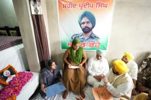 Punjab CM pays homage to Anantnag martyrs, meets families and handed over cheques 