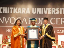 Chitkara University Honours J A Chowdary-Pioneer in Entrepreneurship with Honorary Doctorate