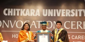 Chitkara University Honours J A Chowdary-Pioneer in Entrepreneurship with Honorary Doctorate