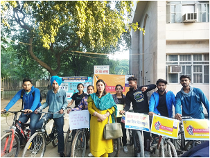 Voter awareness Cycle Rally held at Govt Bikram College