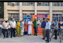 Voter awareness Cycle Rally held at Govt Bikram College