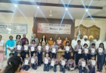 Rotary Club Rupnagar distributes 3000 notebooks to school children