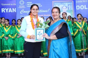 Asian Gold medalist Parneet Kaur honoured by MD Ryan International Group of Institutes for her achievement