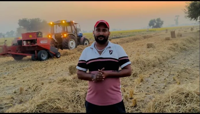 Punjab’s young farmer sets target to make Rs 1 Cr from paddy stubble this season; already makes Rs 16 lacs