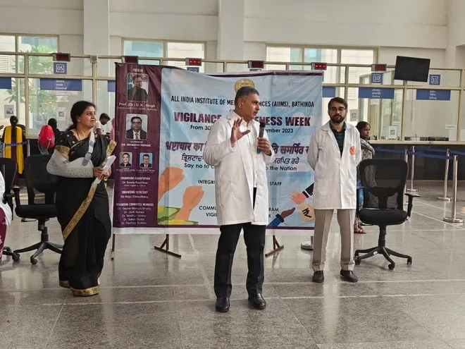 "Say no to corruption; commit to the Nation”: AIIMS Bathinda observed Vigilance Awareness Week  