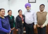 PSPCL employee and Indian women's hockey team player Charanjit Kaur receives grand welcome at head office