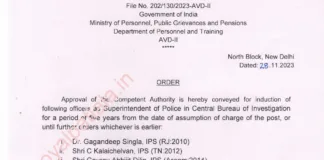Three IPS officers inducted as SPs in CBI