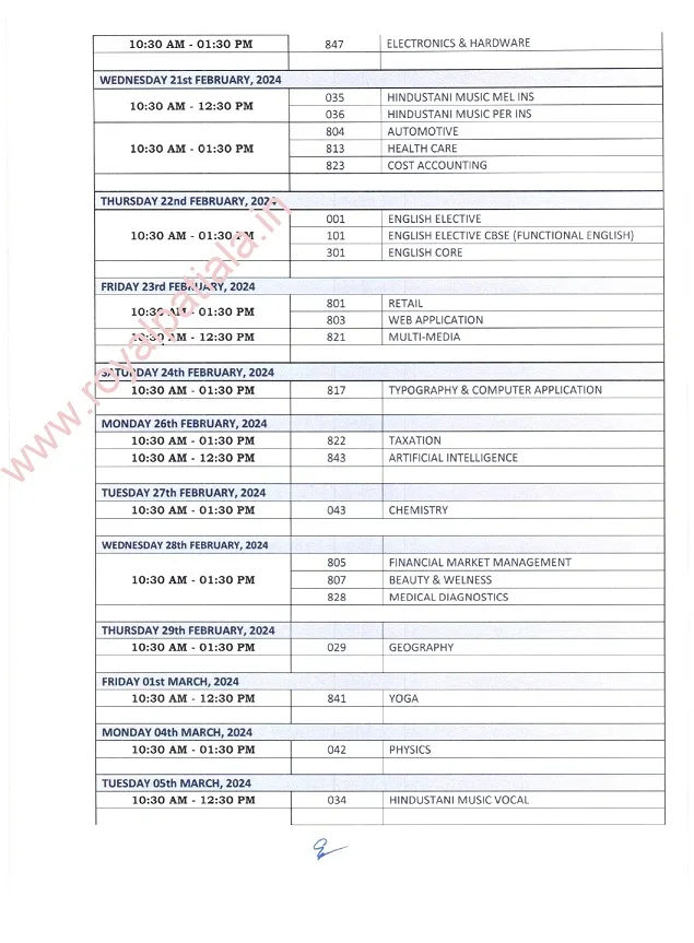 CBSE announces class 10,12 board exams date sheet 