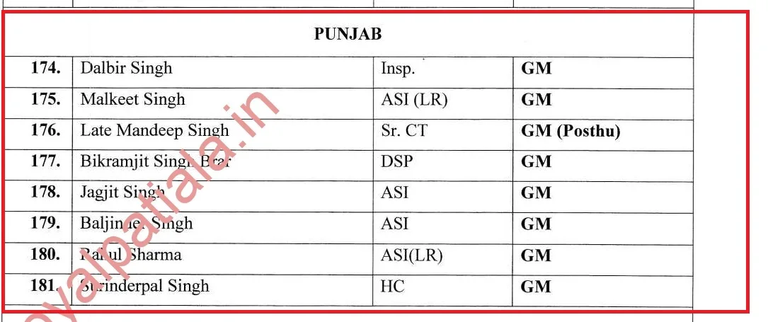 25 Punjab police cops awarded with gallantry, distinguished, meritorious services medals on Republic Day