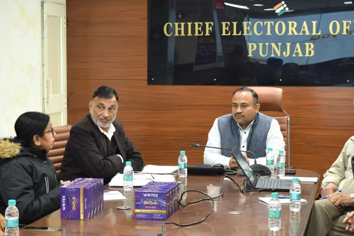 2.12 crores voters enrolled for parliamentary elections in Punjab ;CEO Punjab holds a meeting with political parties