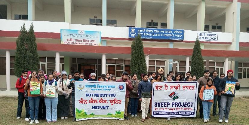 Government Bikram College of Commerce commemorates National Voters Day with Enthusiastic Celebration
