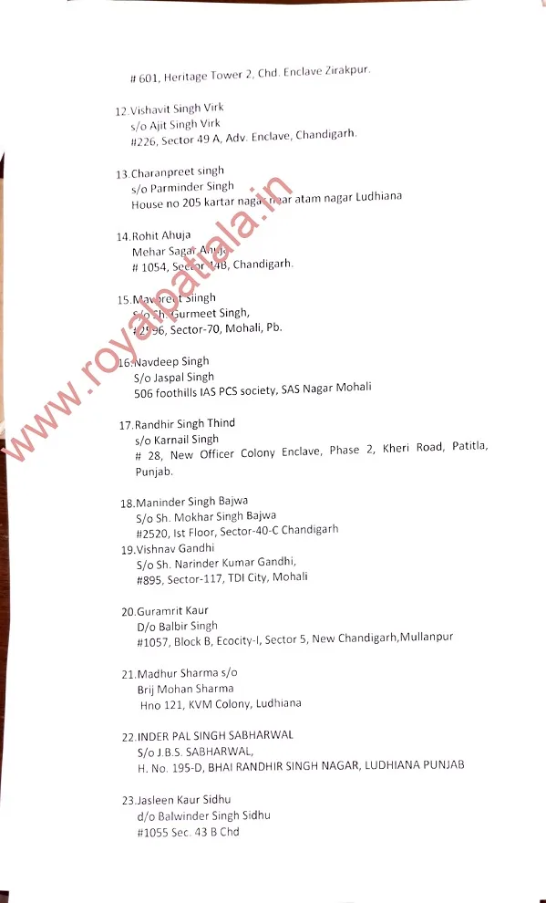 Punjab government releases list of empanelled 43 Deputy advocate general for defending cases