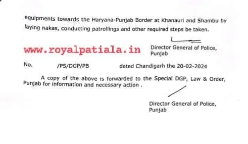 DGP Punjab acceded to Haryana police chief’s request, issues orders to stop framers moving with heavy machinery 