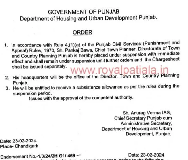 Punjab govt suspends state’s high profile officer 