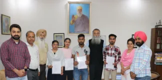 Punjabi University VC hands out appointment letters to the students of U.C.Ghanaur