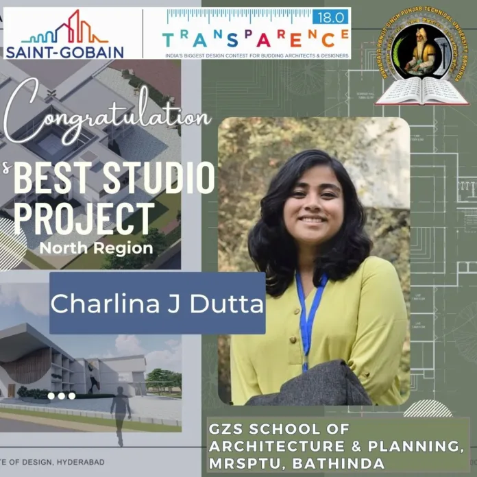 GZS School of Architecture and Planning Student Achieves Top Recognition at Saint Gobain Transparence 18.0