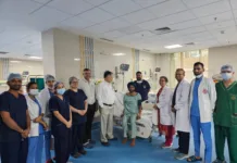 Maiden video-assisted thoracoscopic surgery (VATS) done at AIIMS Bathinda to remove tumor originating from spinal cord