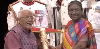 Region’s renowned nonagenarian Theatre artist receives Padma Shri from President of India