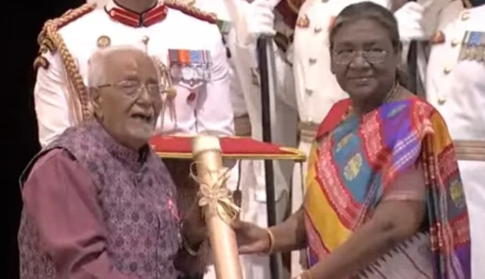 Region’s renowned nonagenarian Theatre artist receives Padma Shri from President of India