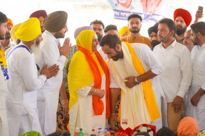 CM Mother’s Appeal to Voters: just as you supported my son Bhagwant Maan, so support Meet Hayer