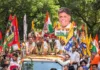 Large number of Congress, AAP workers joins Tewari during padyatra ahead of filing nomination papers