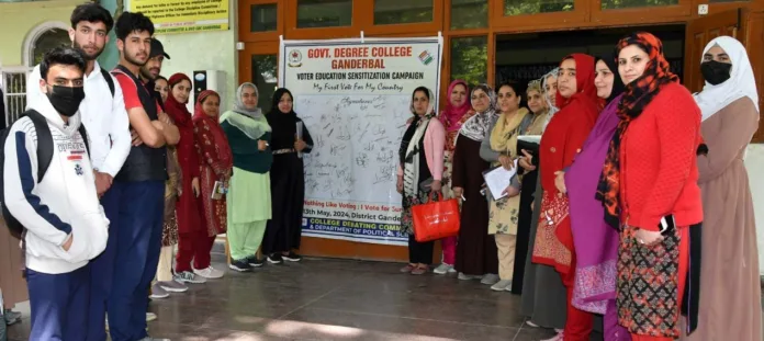 GDC Ganderbal, J&K organises Voter Awareness Programme