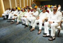 Chief Minister Bhagwant Mann held a meeting with AAP leaders of Ludhiana and Jalandhar Lok Sabha constituencies