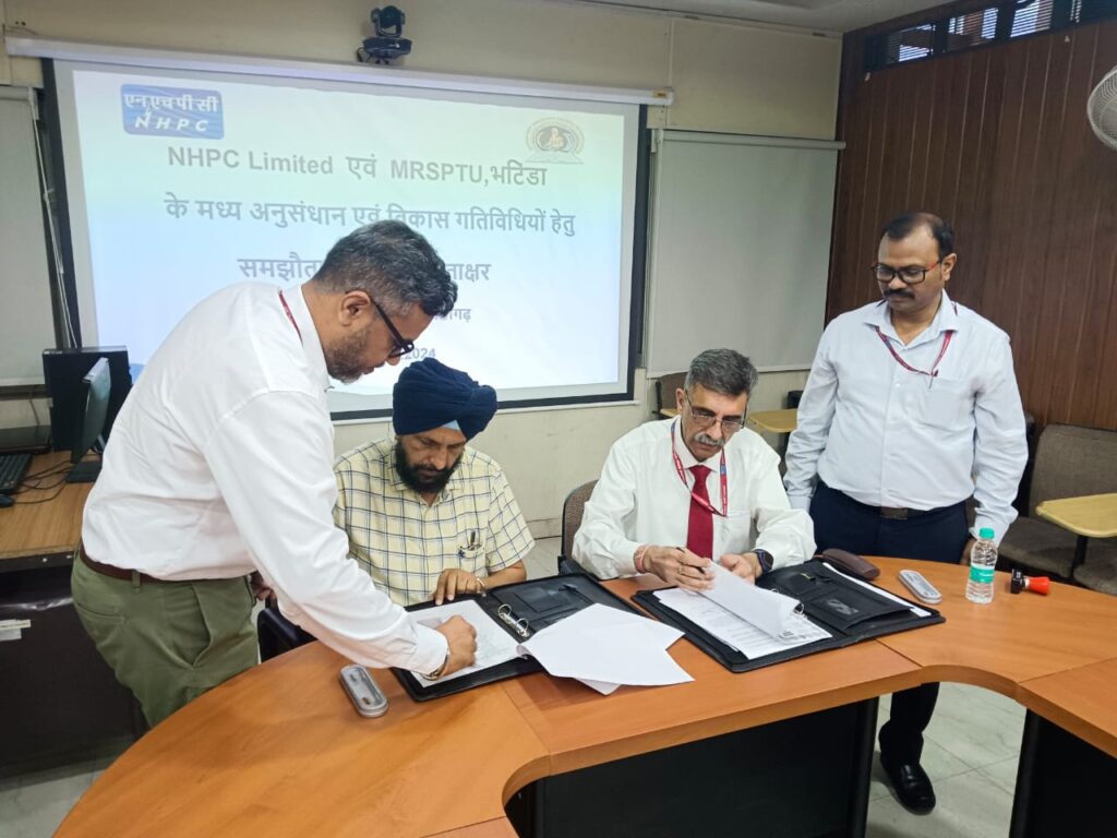 MRSPTU and NHPC Join Forces to Advance Crucial Development Projects
