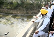 CM assesses ongoing flood protection works along with river Ghaggar