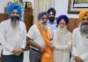 Prof. Kirpal Singh Badungar felicitates Prof. Pritpal Singh for his appointment as VC of Sri Guru Granth Sahib World University