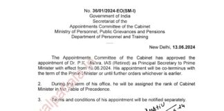 Retd IAS appointed as Principal Secretary to PM Modi