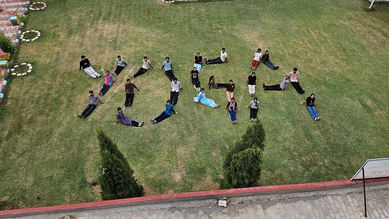 International Yoga Day celebrated at Govt Bikram College with great enthusiasm   