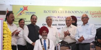 Rt. Kulwant Singh installed as president of Rotary Club Rupnagar