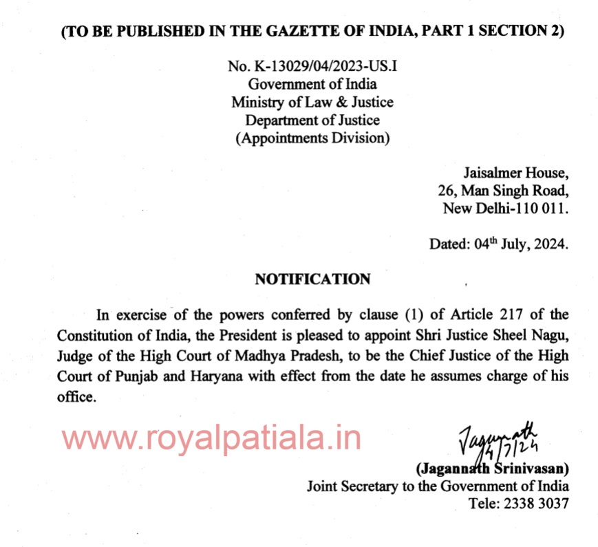 After six months of SC Collegium recommendation, President appoints chief justice of Punjab and Haryana High Court